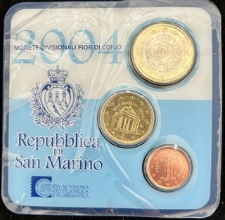 San Marino Euro Mini Kursmünzensatz (Mini Kit) 2004 im Originalblister