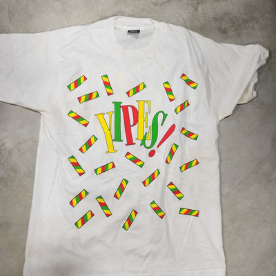 1987 FRUIT STRIPES BUBBLE GUM single stitch AOP all over print Shirt L J29