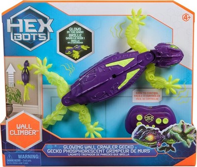 HEX BOTS Glow Gecko RC Spielzeug - wiederaufladbarer Roboter klettert Wände ab 4+ Kinder Geschenk