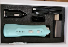 Damsel in Defense Stun Gun – Little Ringer w/ Flashlight & Safety Pin, Aqua, NIB