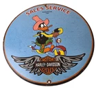 Vintage Harley Davidson Motorcycles Sign - Biker Porcelain Service Gas Pump Sign
