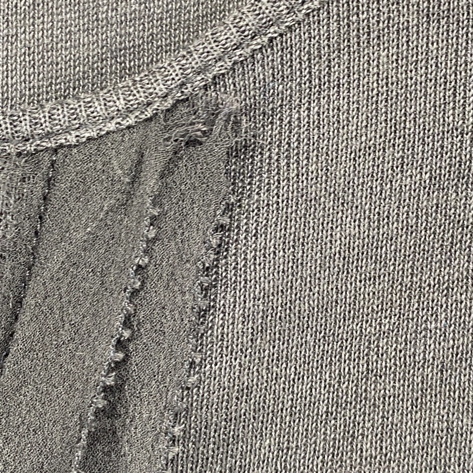 Топ безрукавка Eileen Fisher XL шелк хлопок тонкая ребристая футболка шифоновая отделка серый - Изображение 4 из 4