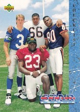 1993 Upper Deck Star Rookie Checklist #1 Football RC Willie Roaf Drew Bledsoe