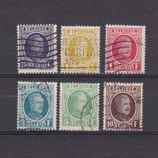 BELGIUM 1926, Sc# 185-193,  King Albert I , Used