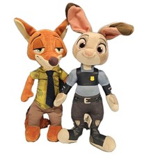 Disney Zootopia Nick Wilde Talking Plush  Judy Hopps Plush 12" Bundle