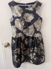 Vince Camuto Floral Jacquard Sleeveless Fit & Flare Dress Size 12