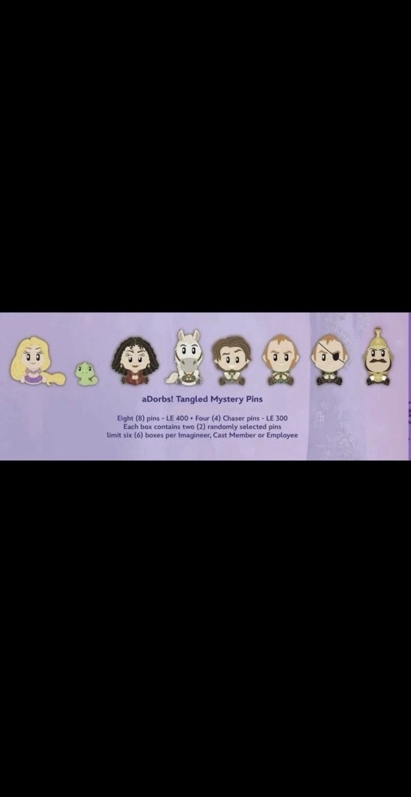 SHIPS TODAY Disney WDI MOG Tangled aDorbs! Mystery Pins (6) Sealed Boxes Set