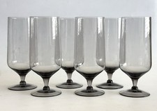 6 Tiffin-Franciscan Evening Mist Smoke Gray Crystal Iced Tea Glasses 7
