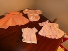 Handmade Pink Doll Clothes Lot Cape Dresses + Factory Made Satin Romper — photo 9