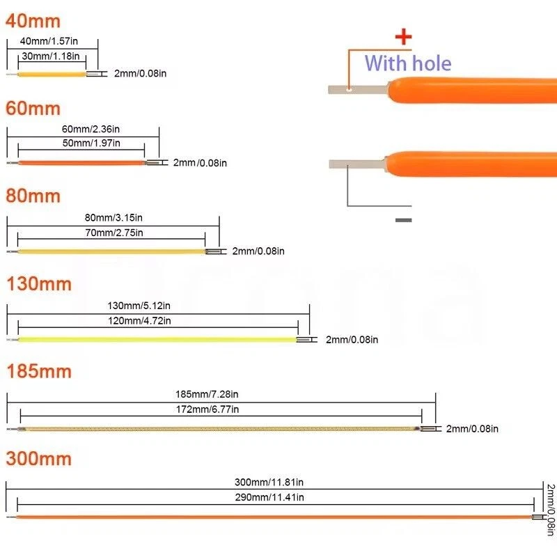 3V Flexible LED Filament Lamp 40-300mm For Edison Bulb LED Diode Lamp Part Decor - Image 2 of 4