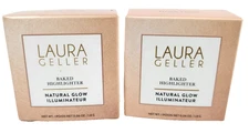 LOT OF 2 Laura Geller Baked Highlighter Natural Glow FRENCH VANILLA 0.06oz Each