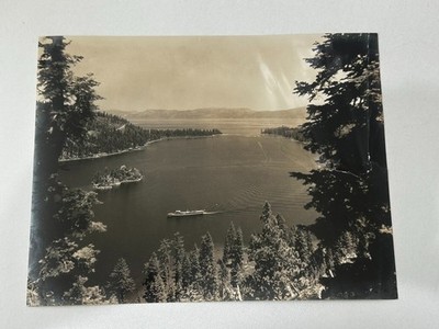 Lot of 2 -  Emerald Lake Tahoe Point Lobos State Park Landscape B&W Print