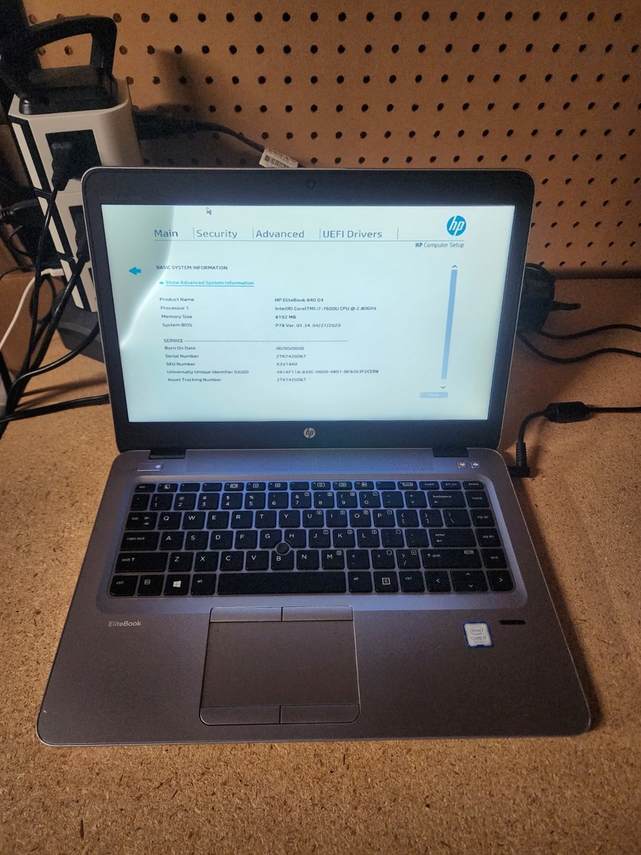 HP EliteBook 840 G4 Laptop i7-7600U No RAM HDD/ OS