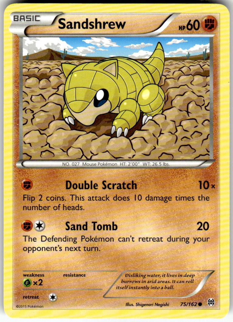 Sandshrew - 75/162 - NM - XY - BREAKthrough