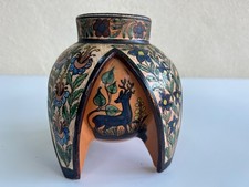 Vintage Mexican Tonala Tlaquepaque petatillo pomegranate bowl 6