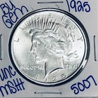 1925 BU UNCIRCULATED SILVER PEACE DOLLAR AUTHENTIC U.S. MINT FREE SHIPPING 5007