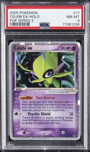2005 POKEMON POP SERIES 2 #17 CELEBI EX-HOLO PSA 8