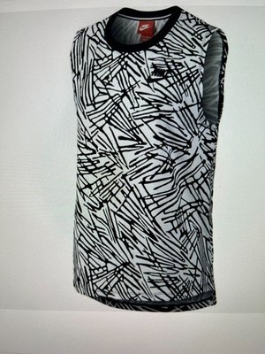 Nike New muscle Pinted Womens Tank/Sleeveless, Gr. S, black/White