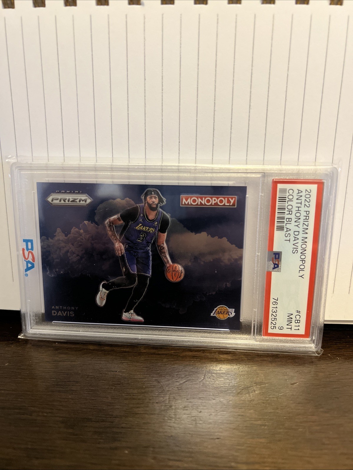 💎2022 Prizm Monopoly Anthony Davis COLOR BLAST #CB-11 PSA 9 Case Hit SSP