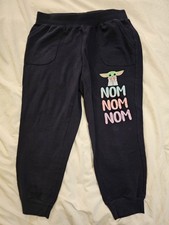 Star Wars Grogu Baby Yoda Jogger Pants Kids M 8  10 Dark Navy Sleepwear