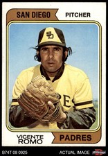 1974 Topps #197 Vicente Romo Padres VARIATION 6 - EX/MT