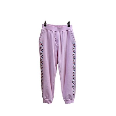 NWT Monnalisa Girls 12 Pink Cherry Sweatpants Joggers Rosa Fairy Tales Designer