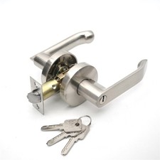Internal Door Handle Privacy Entry Bathroom Bedroom Door Lever Lock Set W/Keys