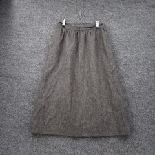 VINTAGE Evan Picone Skirt Womens 10 Gray Wool A Line Knee Length Lined Zip Fly