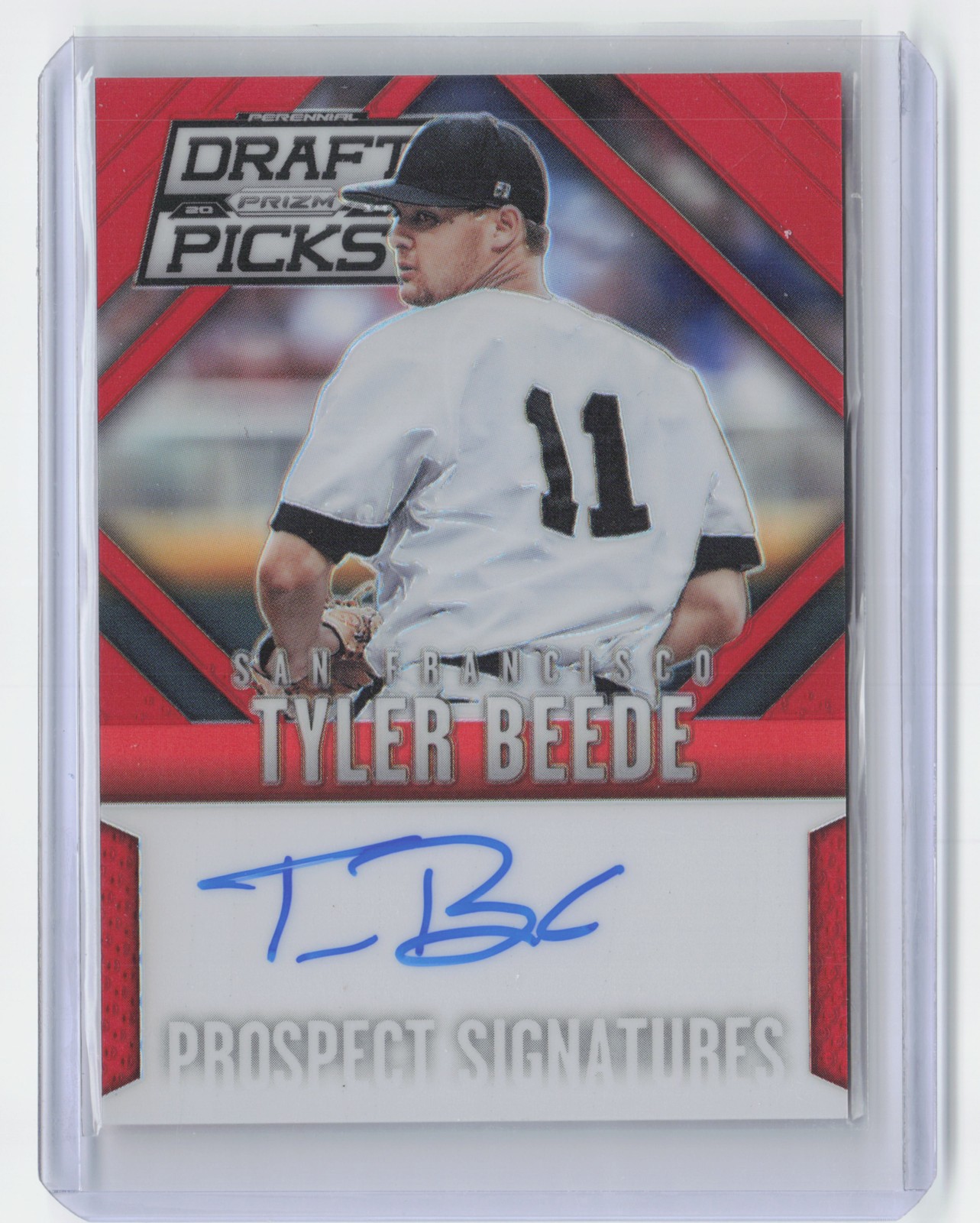 2014 Panini Prizm Perennial Draft Picks #14 Tyler Beede Signatures Red /100