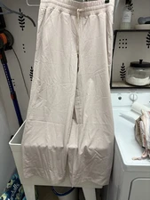 NEW RBX Active womens Jet Setter Wide Leg Pant beige CR7313 Med