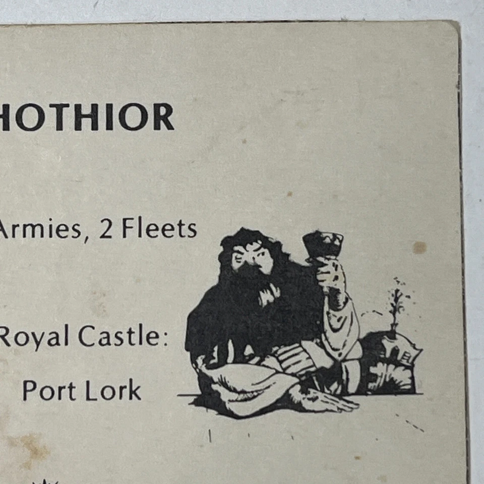 Vintage 1979 TSR - Divine Right "HOTHIOR" Identity Card Replacement Piece ONLY - Image 4 of 4