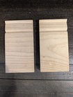 NEW Unfinished Plinth Blocks Set Of 2 With Decorative Routed Molding Edge — photo 2
