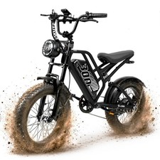 ESKUTE V300 Electric Bike 1500W Peak 48V 20.8Ah 85Mile 30MPH 20"Fat Tire E-bike