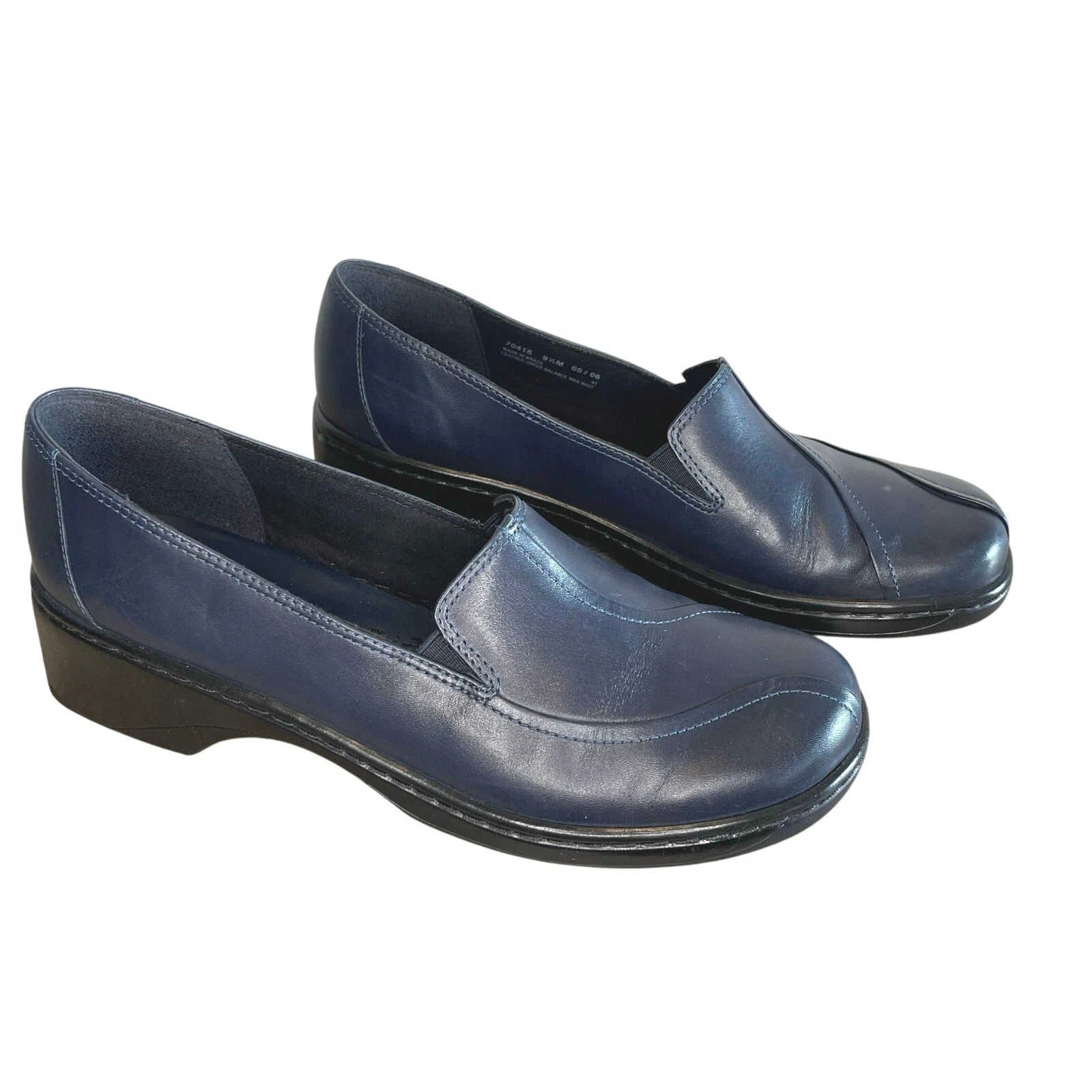 Mocassini Clarks blu navy Everlay Drew scarpa in pelle burrosa 9 5 comoda carriera