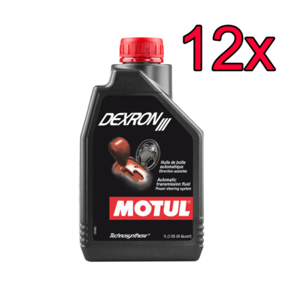 [Case of 12] Motul Dexron III ATF Technosynthese Transmission Fluid Oil 1L