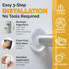 Door Stop Wall Protector | Self Adhesive Door Knob Wall Protectors from Door ...