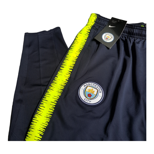 Men's Nike Manchester City Dry Squad Pants 899290-010 Navy/Volt size MEDIUM - Picture 3 of 4
