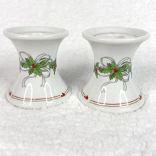 The Toscany Collection Vintage Candlestick Holders Set of 2 Christmas Holiday 3"