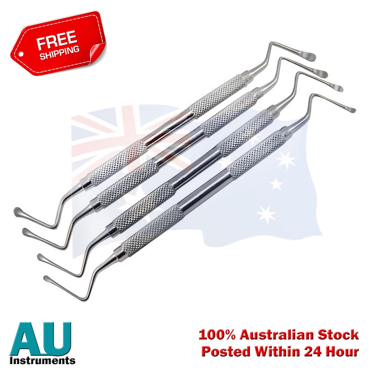 Lucas Bone Curettes For Cyst Removar Dental Curettage 2.4mm, 2.7mm - Foto 7