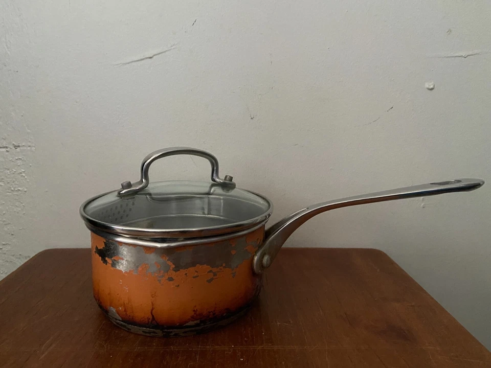 De Colección Roy's Fusion Utensilios de Cocina 18/10 Acero Inoxidable Cacerola Pequeña Naranja Yamaguchi Foto 2 de 4