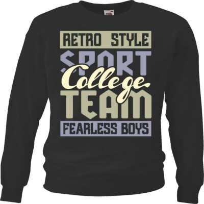 Sweatshirt RETRO STYLE SPORT COLLEGE TEAM FEARLESS BOYS MANNSCHAFT TEAMPLAYER US