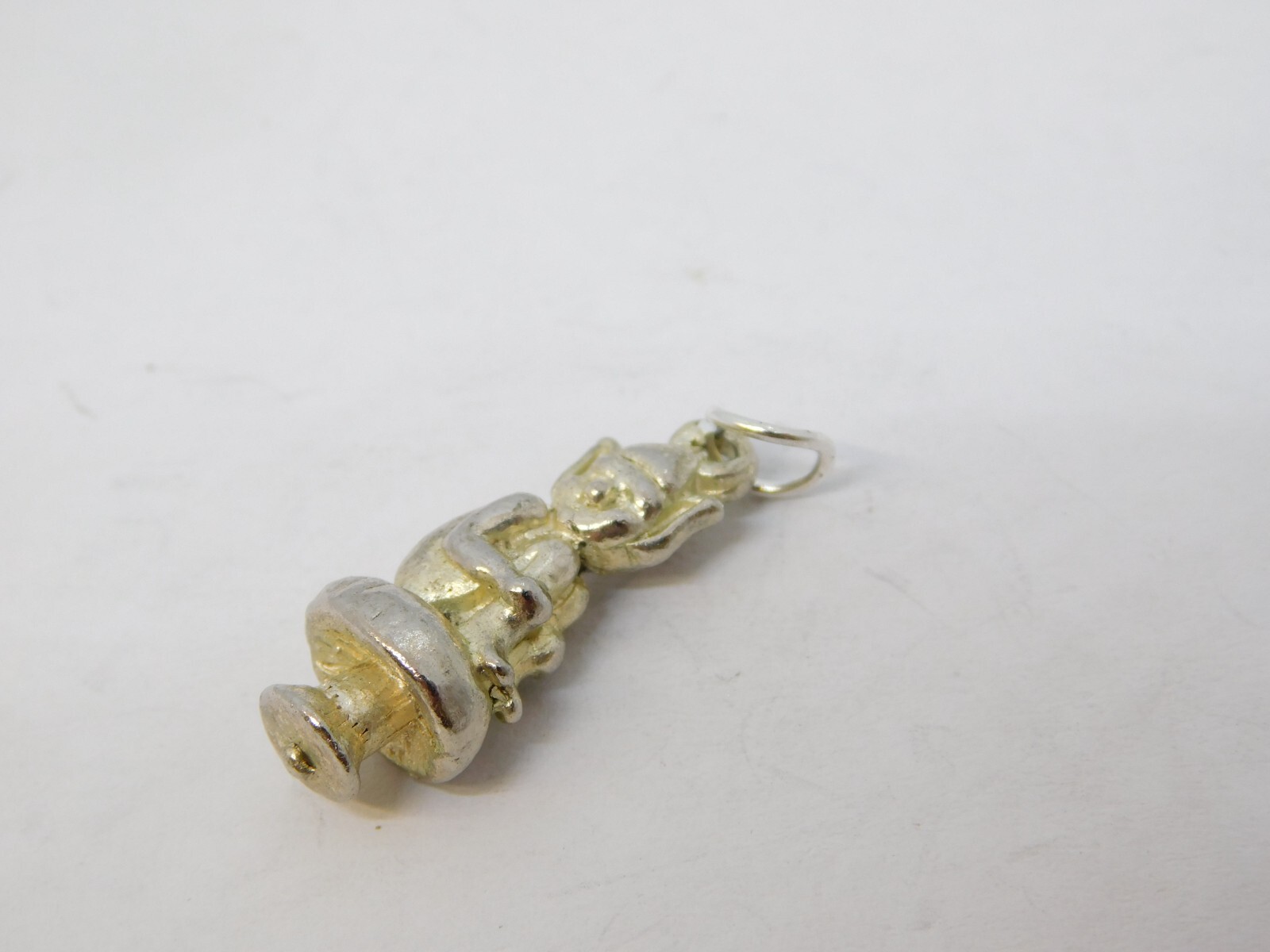 Sterling Silver Cornish Pixie on the Mushroom Cha… - image 2