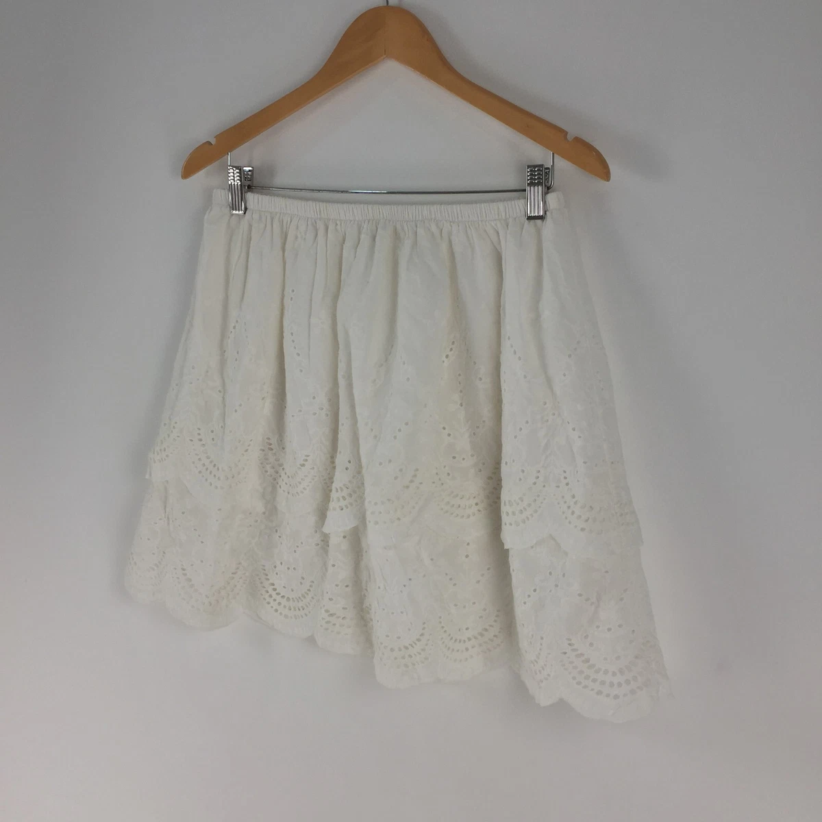 Cotton white cheap skater skirt