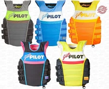 JETPILOT Vintage Nylon CGA 3-Buckle PFD Blue Gray Orange PFD Life Vest JP23212