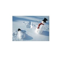 Snowmen Christmas Cards by Leanin' Tree New Boxed 10 plus Envelope Snow Angels