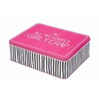 Girly Crap Metal Storage Tin by Happy Jackson