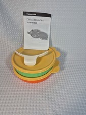 Tupperware Divided Dish Set w/ Easy-Grip Handle Baby Toddler Feeding Rare Lot 2
