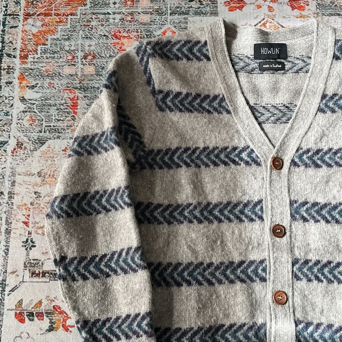 Howlin Shaggy Cardigan Grey Howlin' Scottish Shaggy Bear Knitted