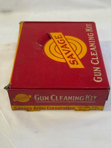 Savage Arms Gun Cleaning Kit Oil Tin RustVeto Gun Grease Solvent 3pk Vintage - Picture 4 of 12