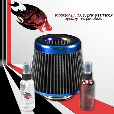 3'' Reusable High Flow Performance Cold Air Intake Filter Kit Black For Smart